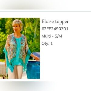 Soft Surroundings Eloise Topper NWT